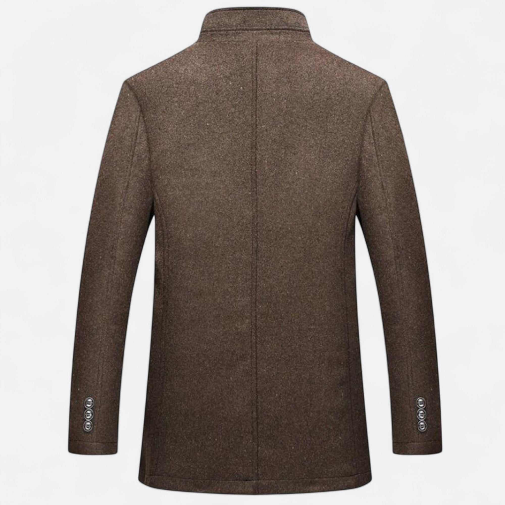 Newbury & Co | Men’s Long Wool Overcoat with Vest Panel